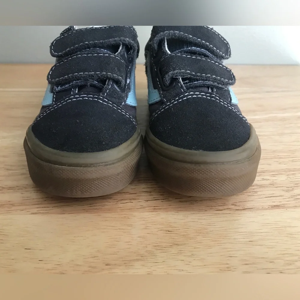 Vans Old Skool Velcro Sneaker Grey Size: US Toddler 11 EUR 27.5 CM 16.5